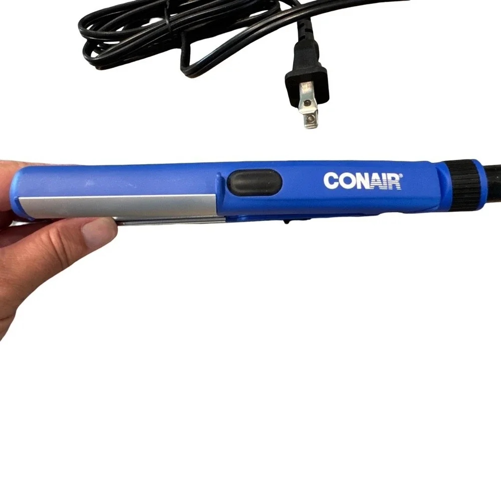 Conair Mini PRO Travel 2in1 Ceramic Hair Straightener Flat Iron Curler Dual Volt